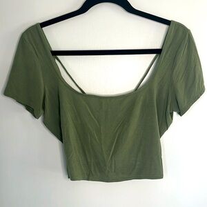 Victoria's Secret Olive Green Crop Top